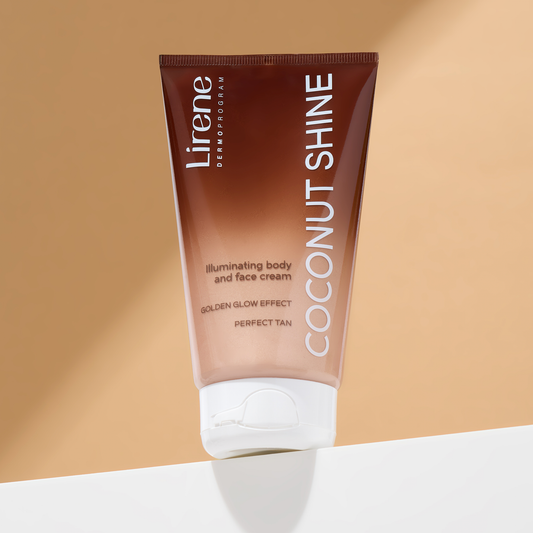 Lirene Perfect Tan Golden Body and Face Cream • Coconut Shine 150ml